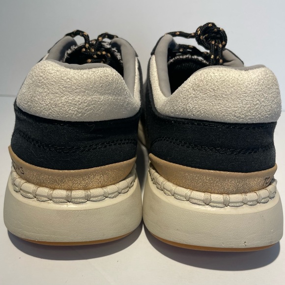 TOMS Tennis Shoes Arroyo Athletic Sneakers Lace‎ Up Navy Blue & Cream Woman Sz 7 - Picture 7 of 8